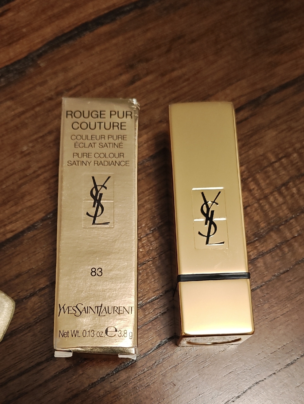 Yves Saint Laurent Gold Metallic Lipstick Case